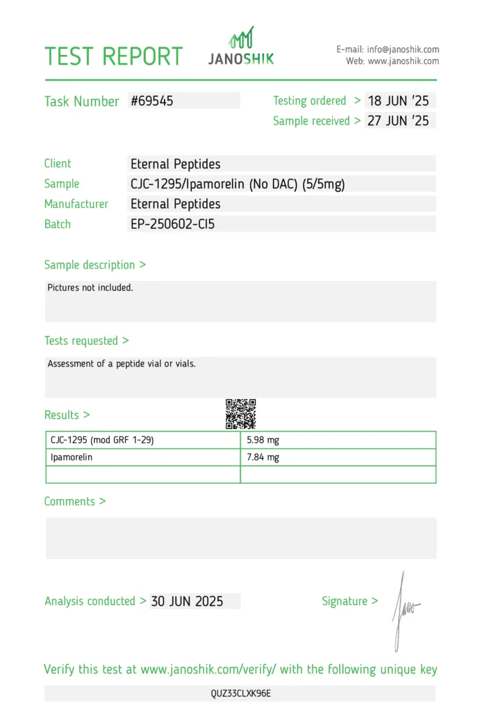 CJC-1295 (No DAC) + Ipamorelin Blend (5/5mg)
